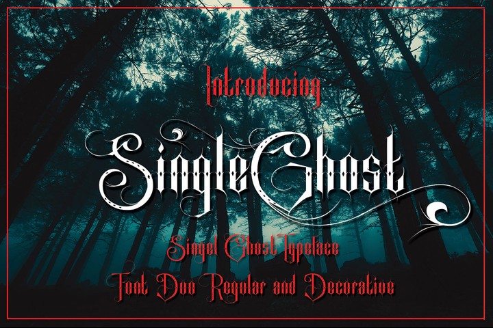 Ejemplo de fuente Single Ghost Regular